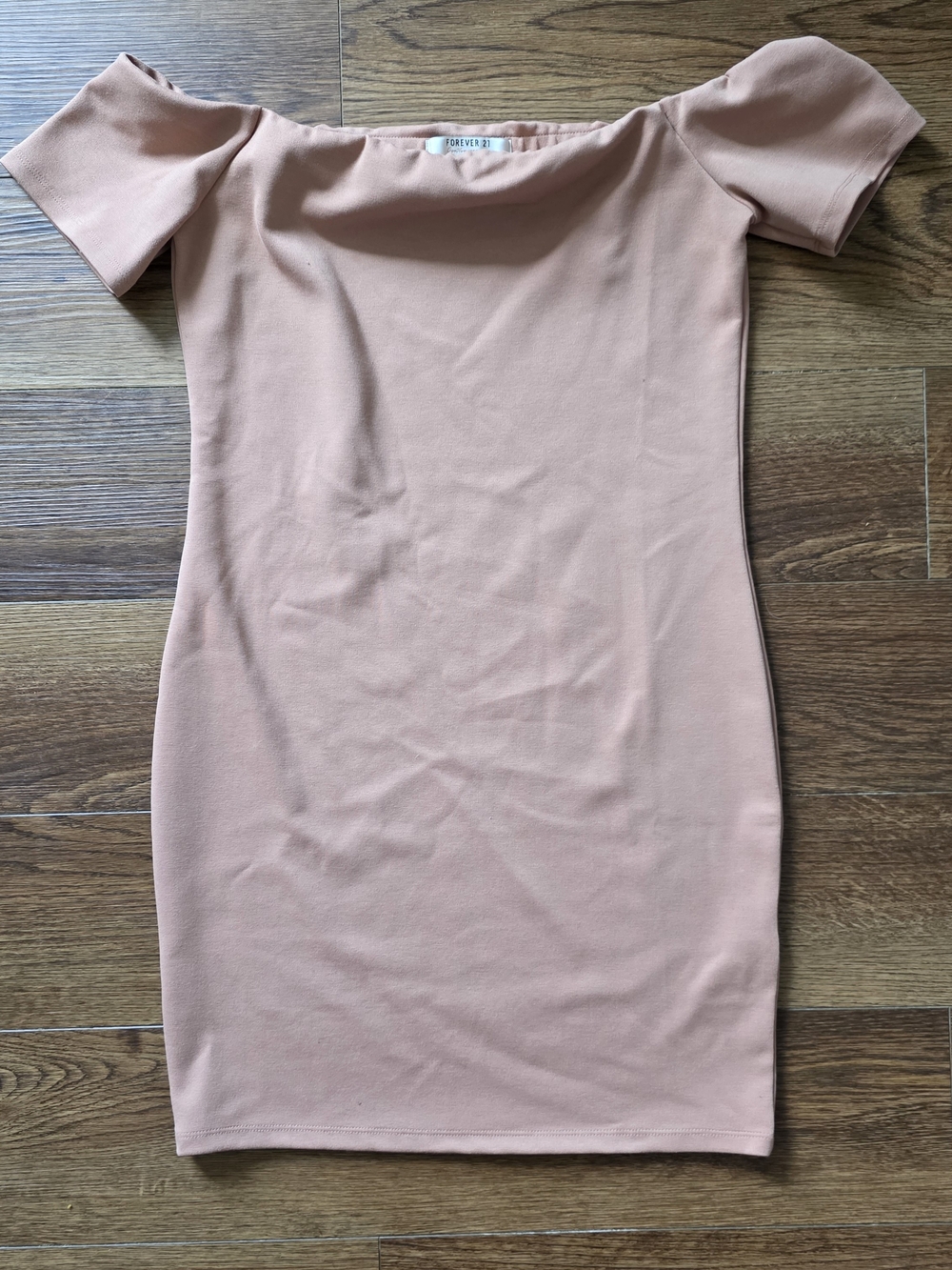 Forever 21 Blush Pink Off-Shoulder Bodycon Dress